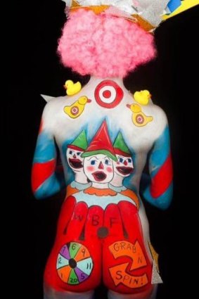 The Australian artist's Luna Park inspired body painting design.