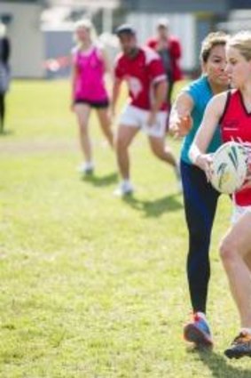 The University of Canberra has launched a research project with Touch Football Australia. ACT Vikings player, Rebecca Beath.
