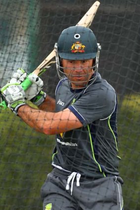 His brilliant career: Ricky Ponting prepares to face his grand final.