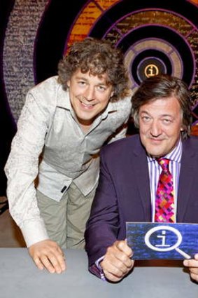 A couple of posers: Alan Davies (left) and Stephen Fry in the quiz-comedy show QI.