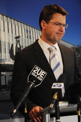 A disappointed Liberal leader Zed Seselja.