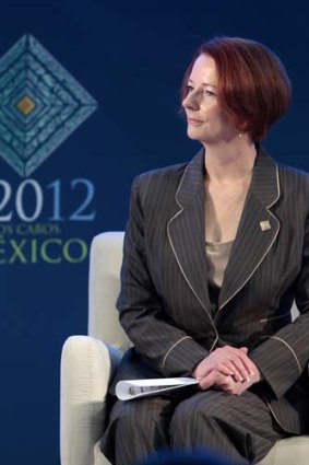 Prime Minister Julia Gillard in Los Cabos, Mexico.