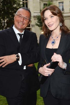 Bulgari CEO Jean-Christophe Babin with Carla Bruni Sarkozy.