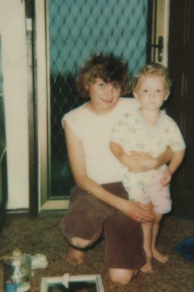 A young Joel with aunt Debbie.