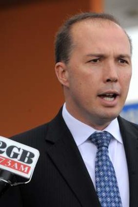 Opposition health spokesman Peter Dutton.