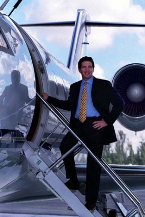 Millionaire and husband of Elle Macpherson, Jeffrey Soffer boards one of his company's private jets.