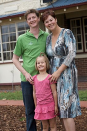Bed and breakfast owner Chris Pittock, pictured with wife Dallas and daughter Ella, says his energy makeover has saved $2,000 a year on electricity and $700 on water.