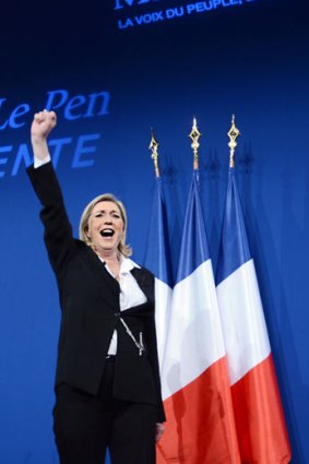 The strong showing of far-right French presidential candidate Marine Le Pen is expected to push President Nicolas Sarkozy even further to the right.