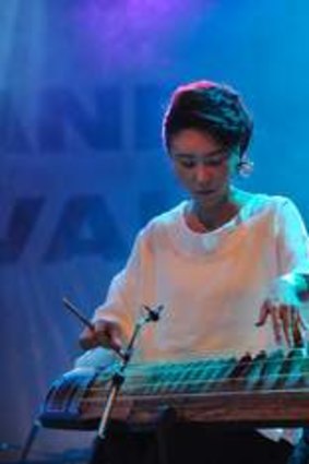 Yoon-Jeong Heo plays the geomungo during the Penang Island Jazz Festival.