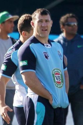 Looking on: Paul Gallen at Coogee on Thursday.