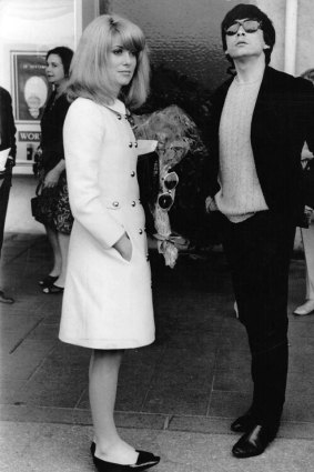 French actress Catherine Deneuve with her then husband,  David Bailey at the Festival of Cinema in Cannes.