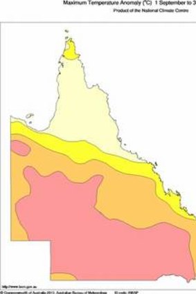 There were significant temperature anomalies throughout Queensland during spring.