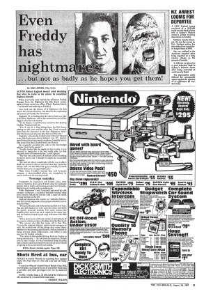 An early ad for the NES, placed by Dick Smith, is seen here in the Sydney Morning Herald in August 1987. Larger version below.