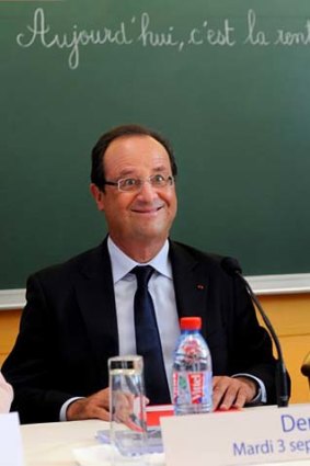 The original photo of Francois Hollande that caused consternation when withdrawn by AFP.