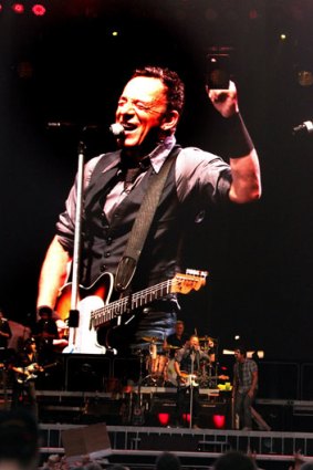 Bruce Springsteen on stage in Melbourne.