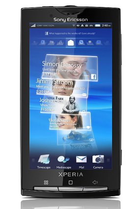 Sony Ericsson X10 smartphone.