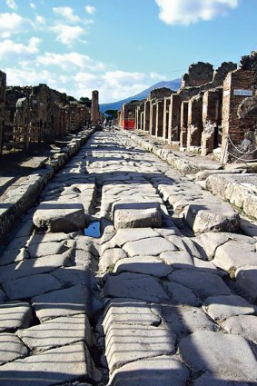 The ruins of Pompeii.