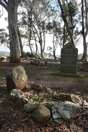 Part of the Pennyweight Flat cemetery at Castlemaine. 