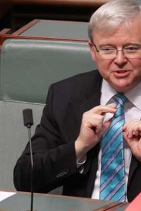 Labor MP Kevin Rudd during Question Time this week.