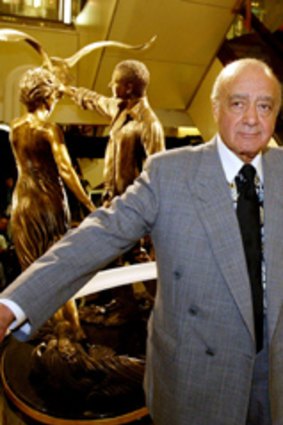 Retiring...Mohamed al Fayed in the store.