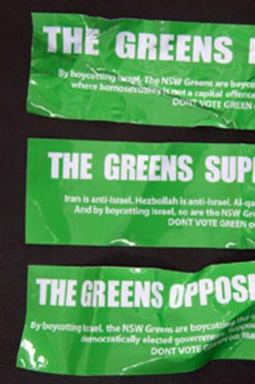 Another unauthorised anti-Greens poster.