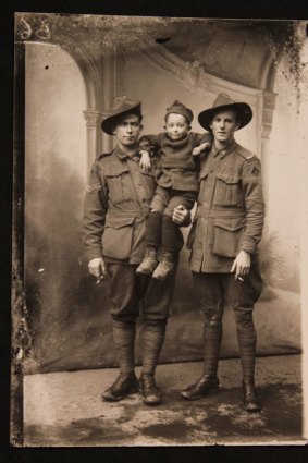 World War One digger photos on glass negatives that were found in a shed in France.