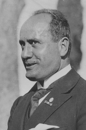 Benito Mussolini, master of the bombastic speech and jutting jaw and the impossible-to-fulfil promises.

