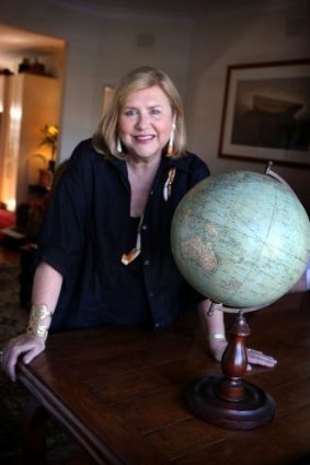 Treasured memory: Australian Museum director Kim McKay with her 100-year-old globe of the world.