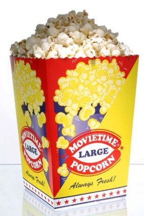 Big distractions ... noisy popcorn eating is poor cinema etiquette.
