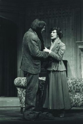 Peter Curtin and Wendy Hughes in the 1973 Melbourne Theatre Company production of <i>The Plough</i>.