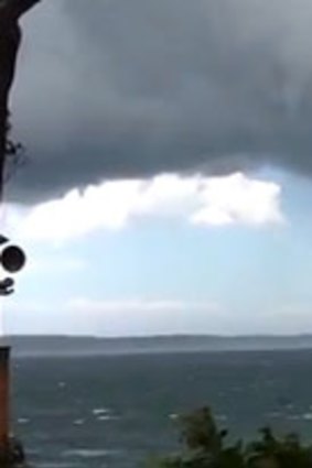 Potential danger ... the waterspout at Bateman's Bay.