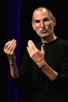 Man of vision ... Steve Jobs at an Apple event last year.