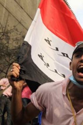 An Egyptian protester near Cairo's Tahrir Square.