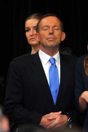Praying for Waterloo: Tony Abbott.