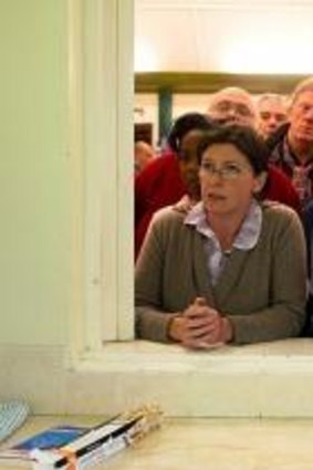 Olivia Colman as the central character Julie in <i>London Road</i>.