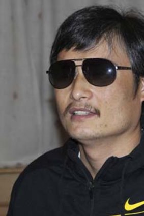Dilemma ... civil rights activist Chen Guangcheng fled to Beijing last week.