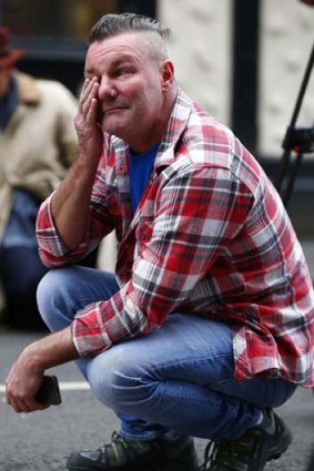 A regular at the Clutha pub reacts to the crash site.