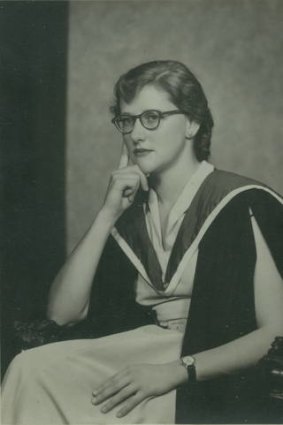 Elizabeth Wood-Ellem graduating with a BA in 1953.
