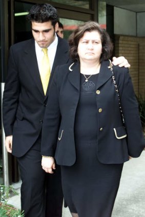 Rita Chaina in 2001 with her older son Mathew, who saw his brother Nathan drown.