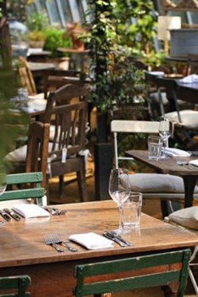 Keep it simple … casual, rustic charm sets the scene at the Petersham Nurseries Cafe.