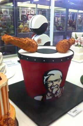 Out there: Annie Lo's KFC bucket cake pays homage to her favourite fast food.