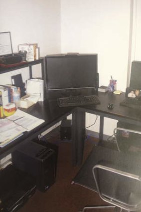 Supplied pictures of Simon Gittany's computers, used to monitor Lisa Harnum.