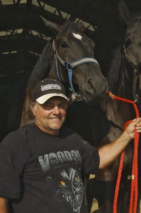 Terry Thompson with some of his horses.