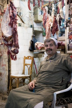 A butcher in the Aleppo souk.