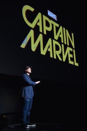 Marvel Studios president Kevin Feige unveils plans for <i>Captain Marvel</i>.