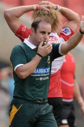 South African referee Stuart Berry.