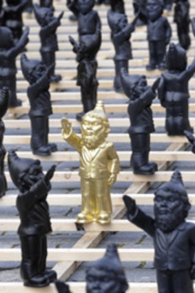 Confrontingly kitsch: Ottmar Hoerl's gnome installation, <i>Dance with the Devil</i>, on show in Staubing, Bavaria.