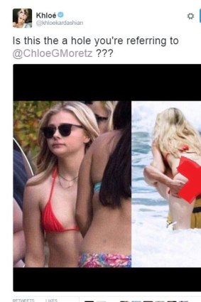 Khloe Kardashian refused to remove this explicit picture of Chloe Moretz. Moretz claims the picture is not of her.