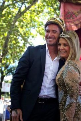 Moomba king and queen Harry Kewell and Natalie Bassingthwaighte.