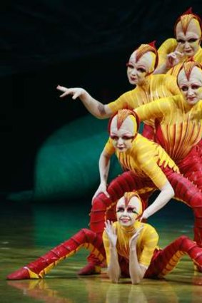 <i>OVO</i>'s performers dressed as fleas.